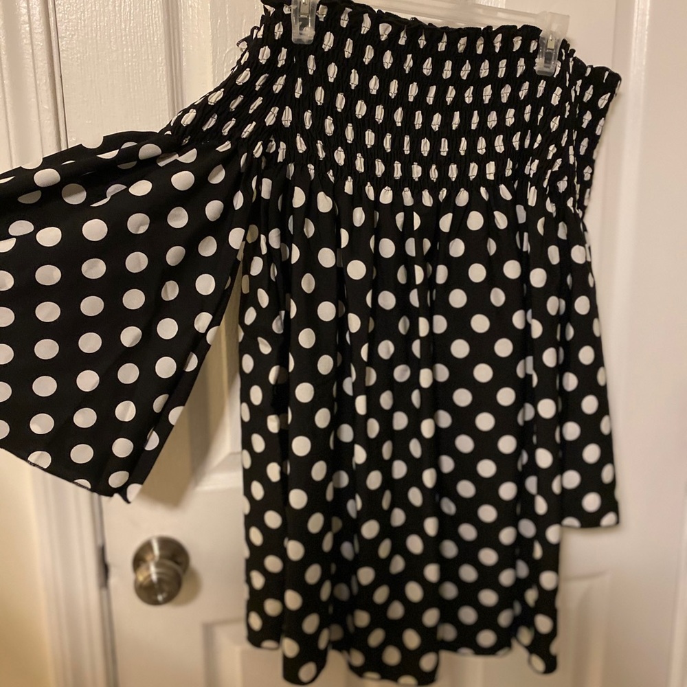 Bell sleeve mini dress
